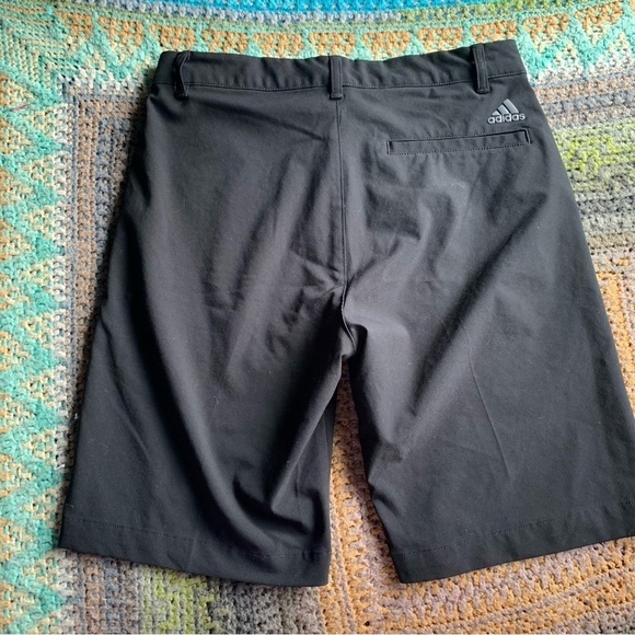 Black Adidas Medium Youth Golf Shorts - Picture 7 of 9